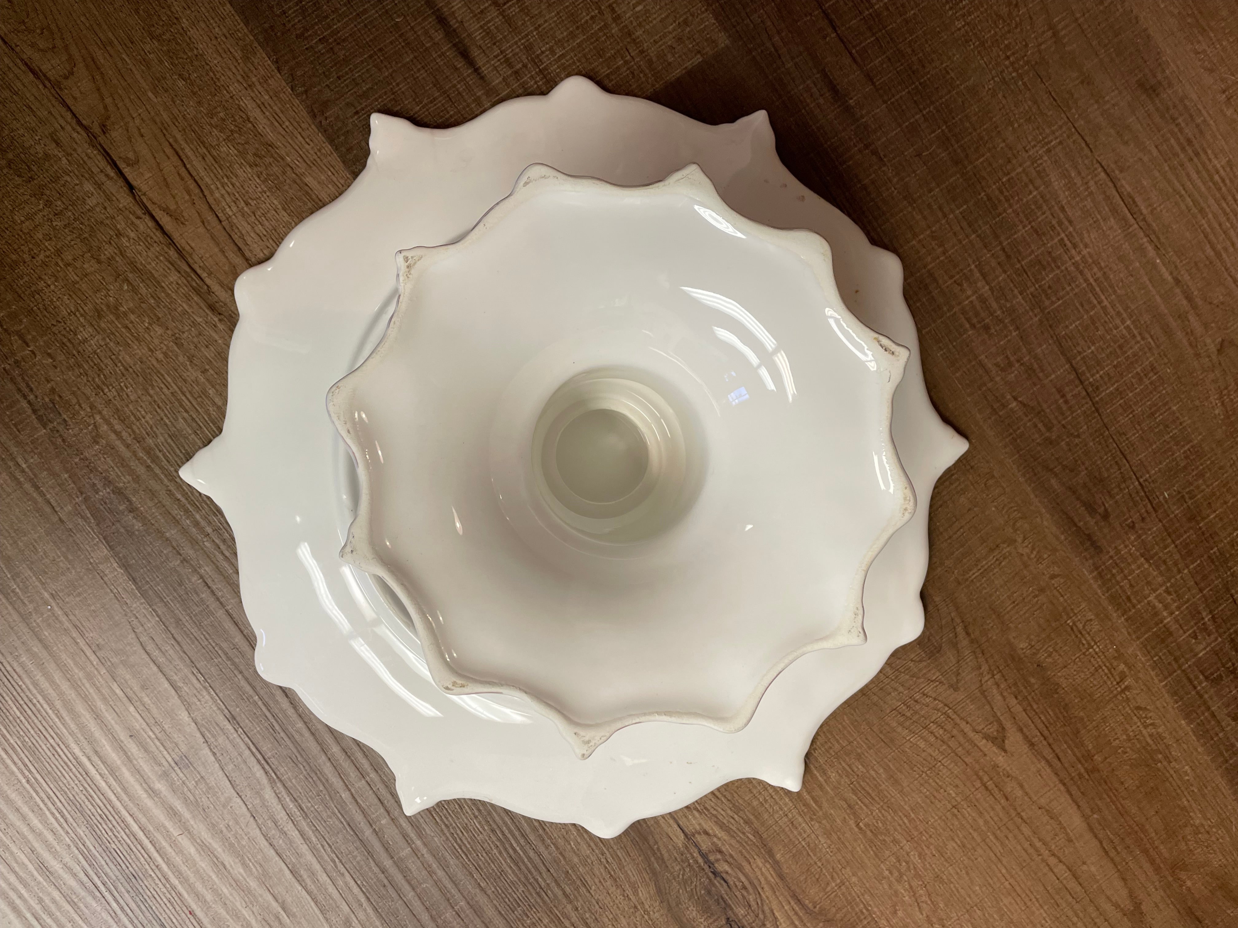 Painted Ceramic 9" Cake Stand