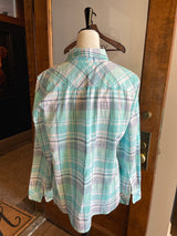Talbots Plaid Women's Lightweight Button Down (L) - BinxBerry Consignment