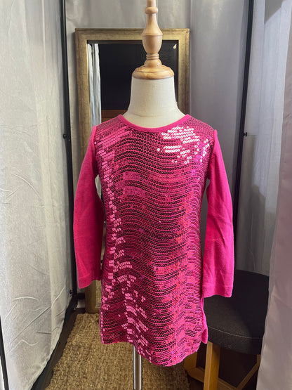 Beautees Pink Sequined Top (4T)