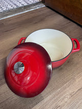 Lidded Enameled 6Qt Cast Iron Dutch Oven
