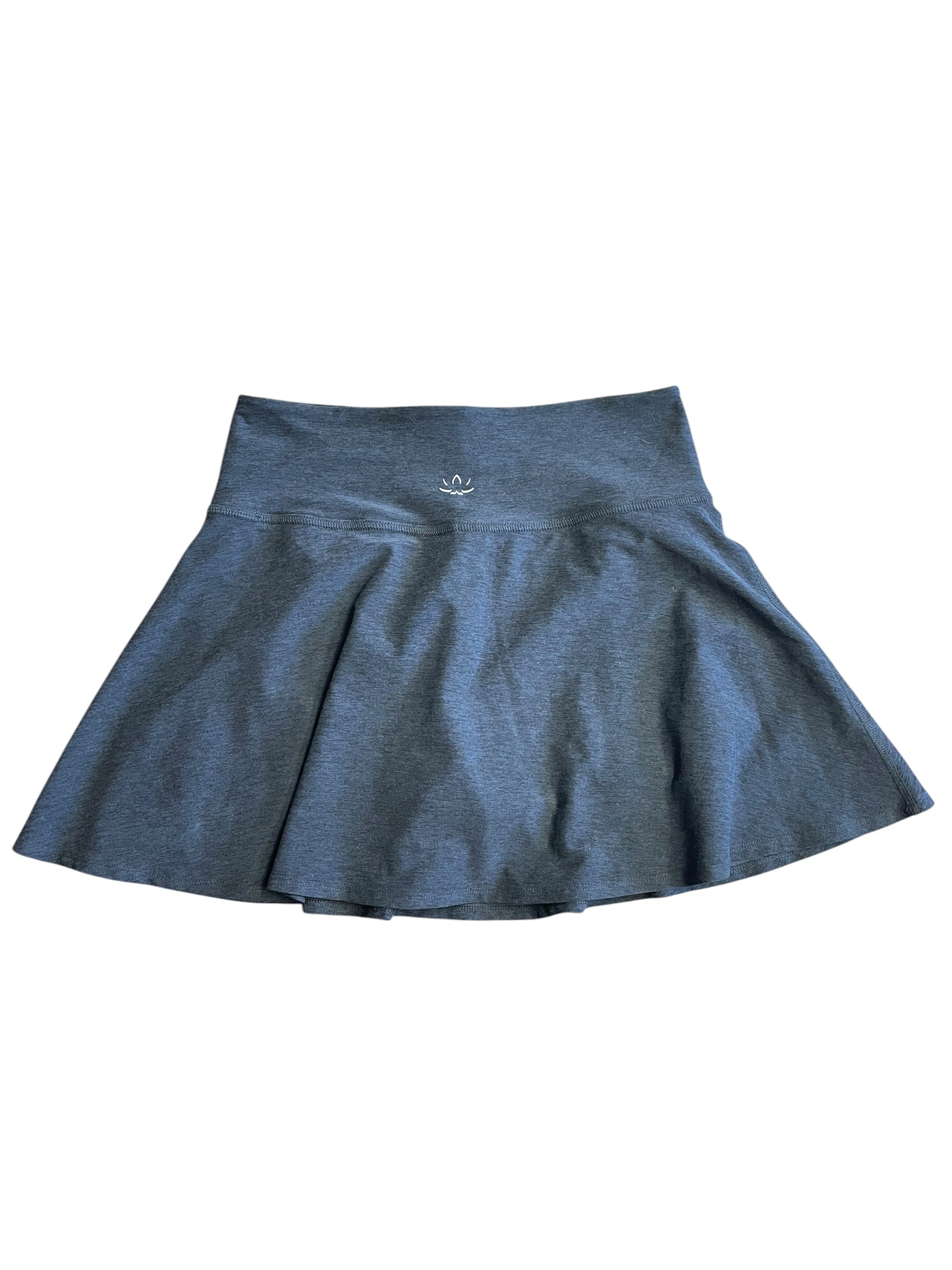 Beyond Yoga Spacedye Women's Heathered Black Skort (L) - BinxBerry Consignment