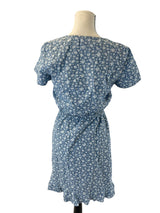 J. Crew Mercantile Denim Faux Wrap Floral Dress (XS) - BinxBerry Consignment