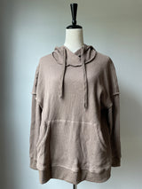 Waffle Knit Hooded Shirt (M)