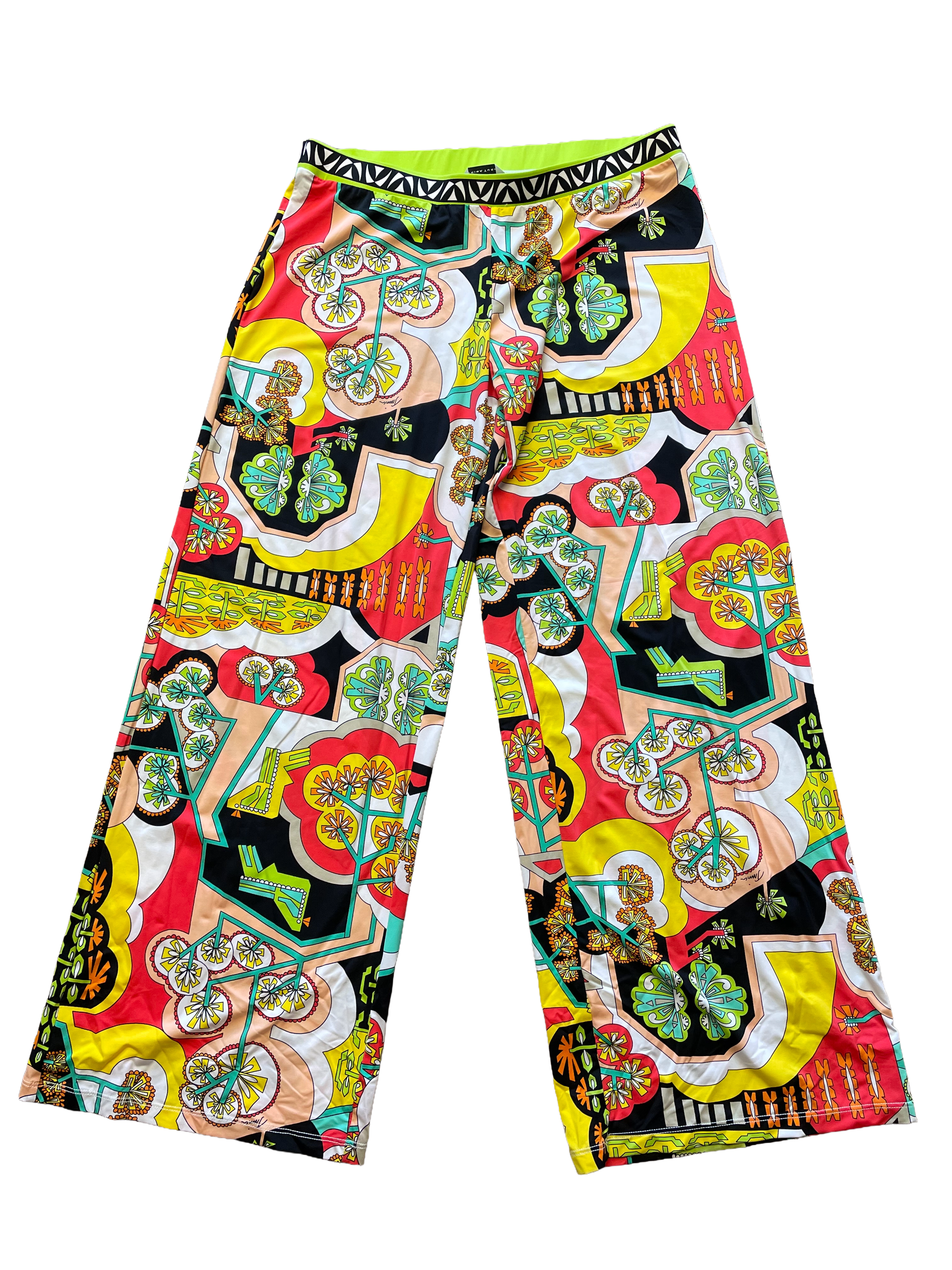 Trina Turk Bold Geometric Pull On Pants (M)