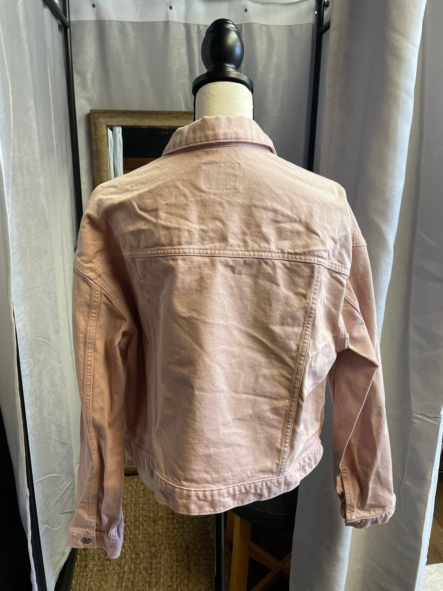 Old Navy Pink Denim Jacket (XL Tall)