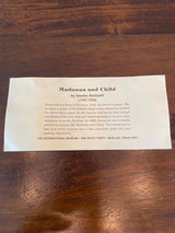 Heritage House 1990 Madonna and Child 8" Collectible Plate