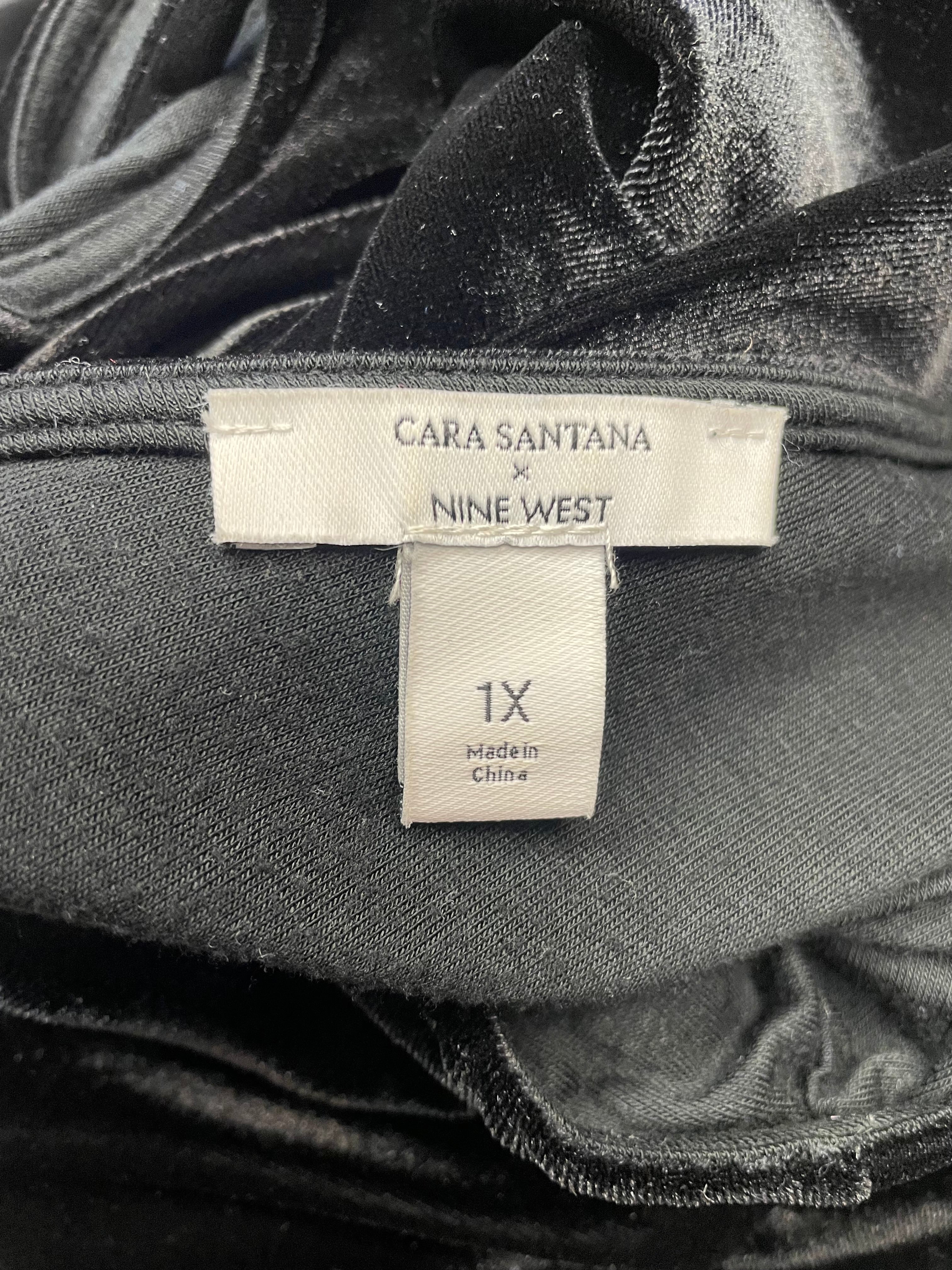 Cara Santana x Nine West Velour Shift Dress (1X)