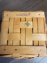 Longaberger Tall Tissue Basket with Orchard Park Plaid Liner