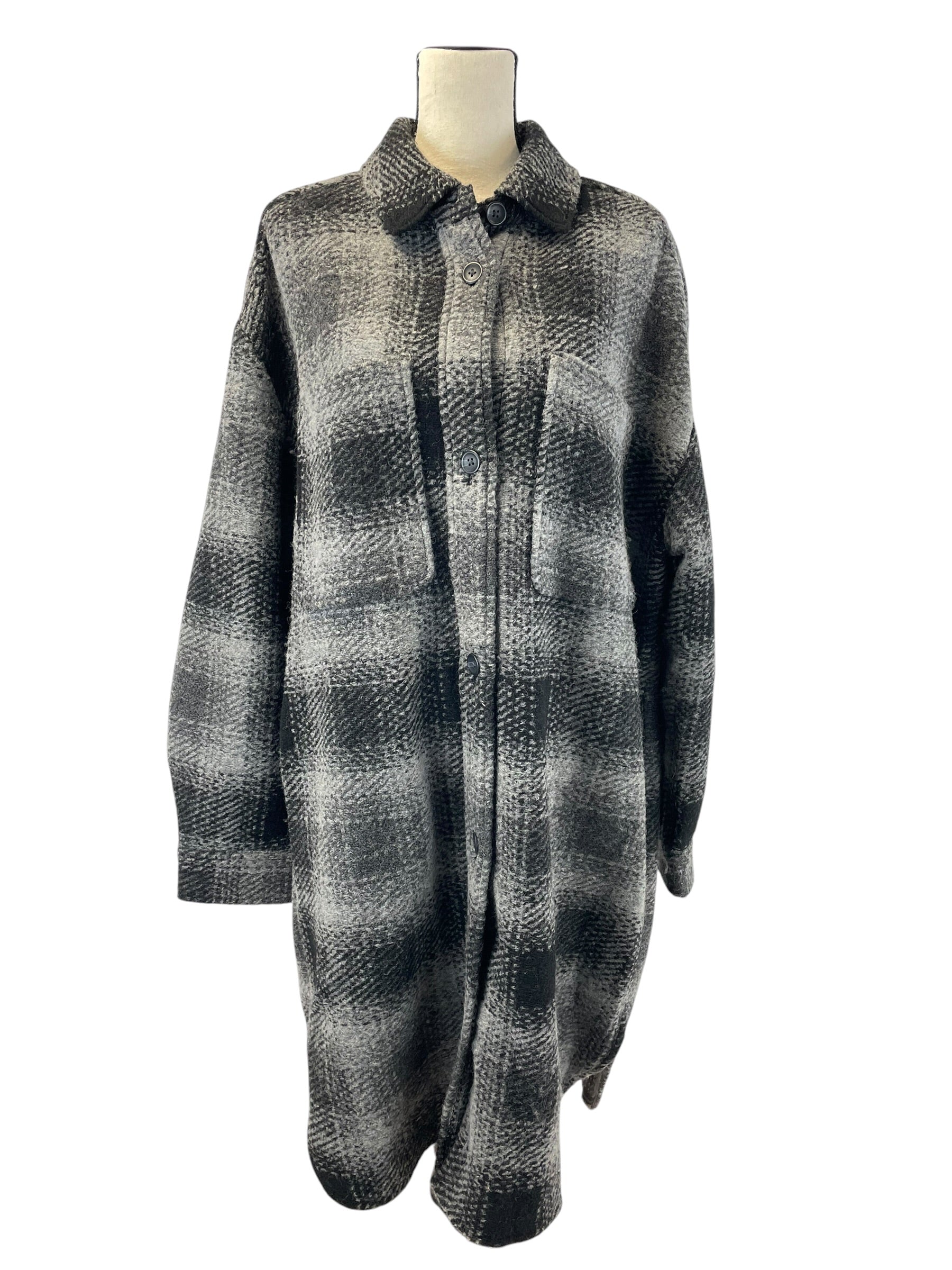Old Navy Wool Blend Plaid Jacket (XL Tall) - BinxBerry Consignment