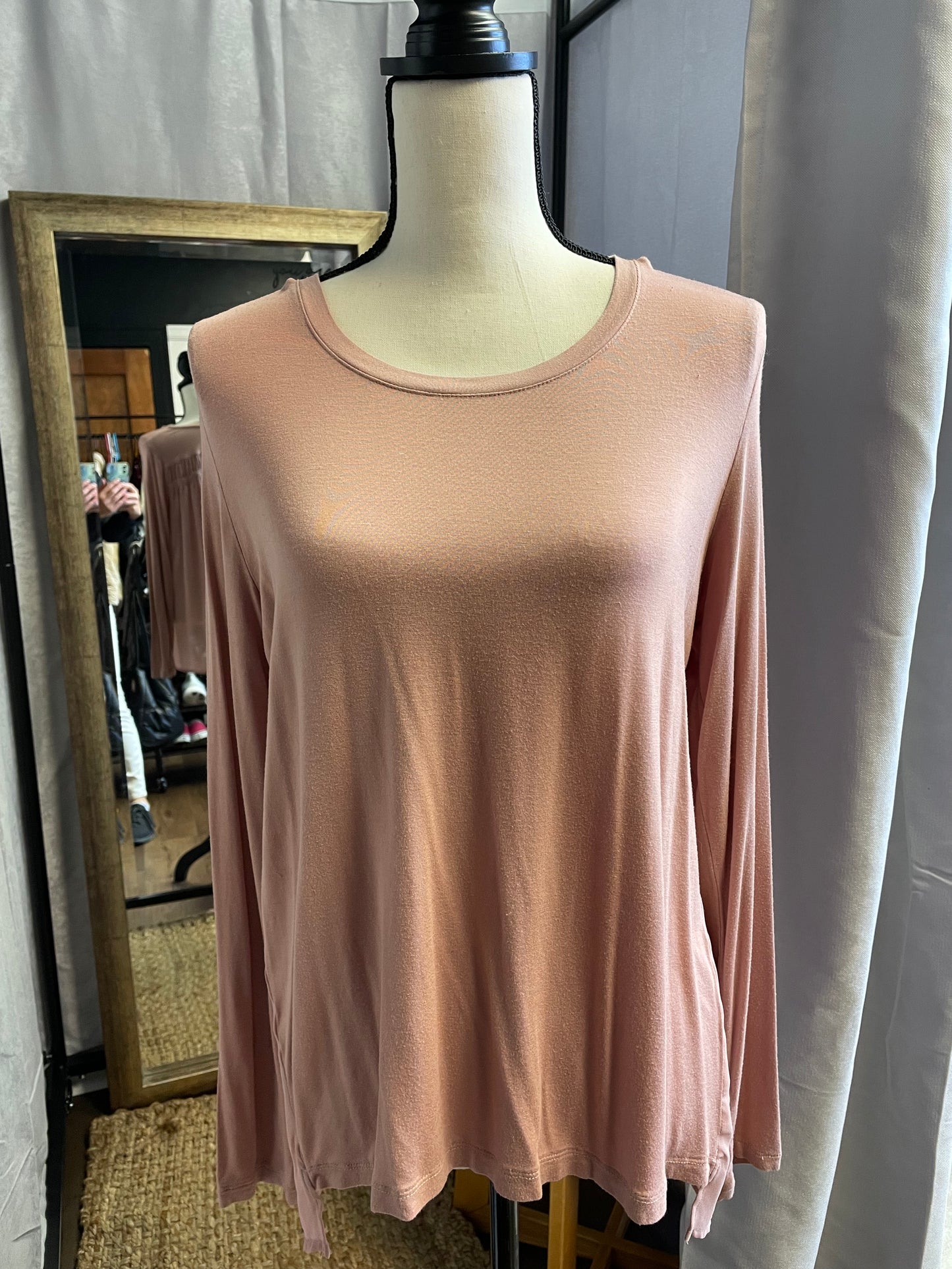 Logo Layers Long Sleeved Top with Sheer Back (M)