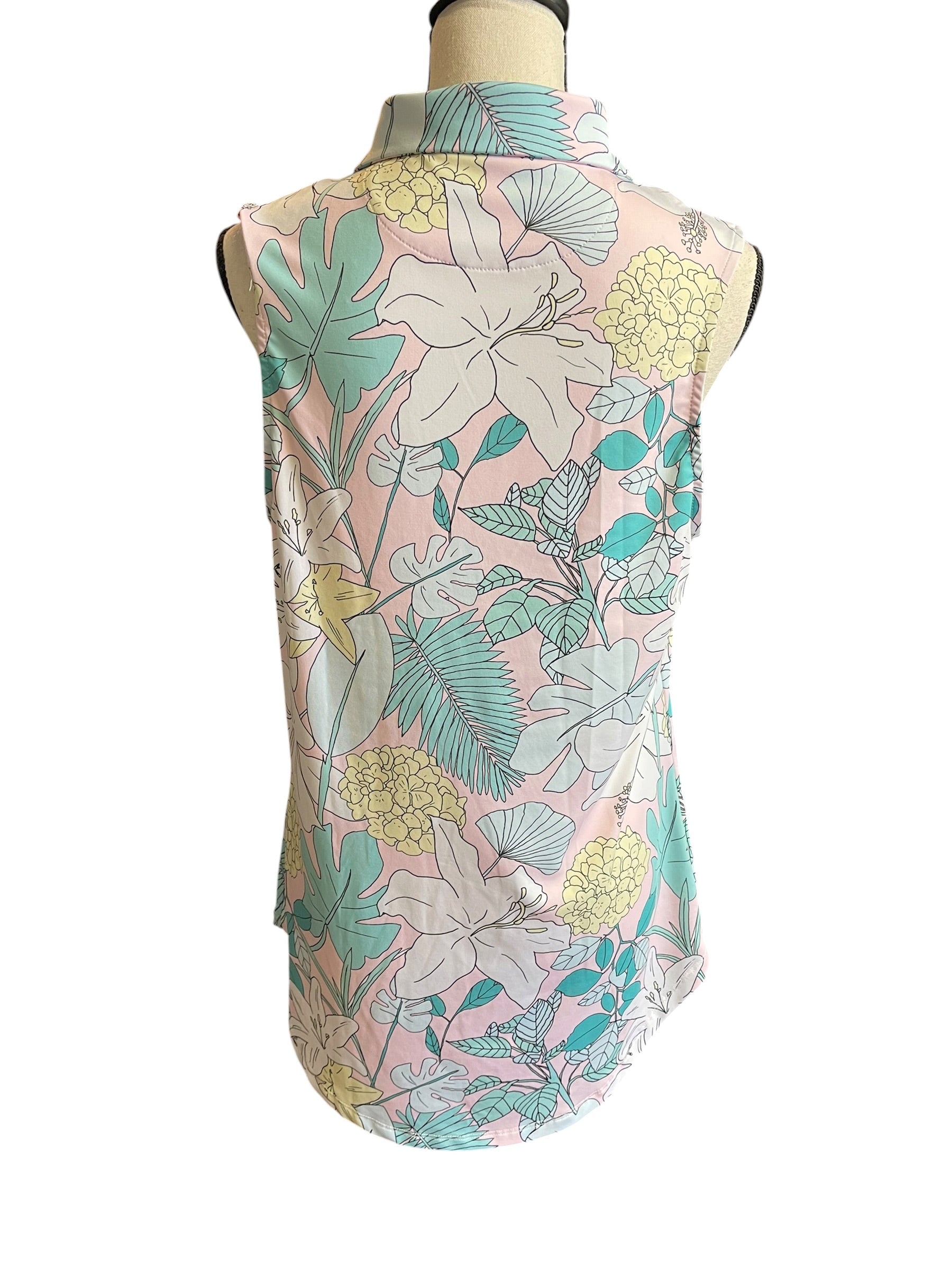 Bad Birdie Women's Pastel Floral Sleeveless Top (XL)