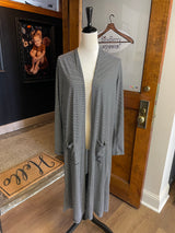 Kye Mi Long Open Front Ribbed Cardigan (L)