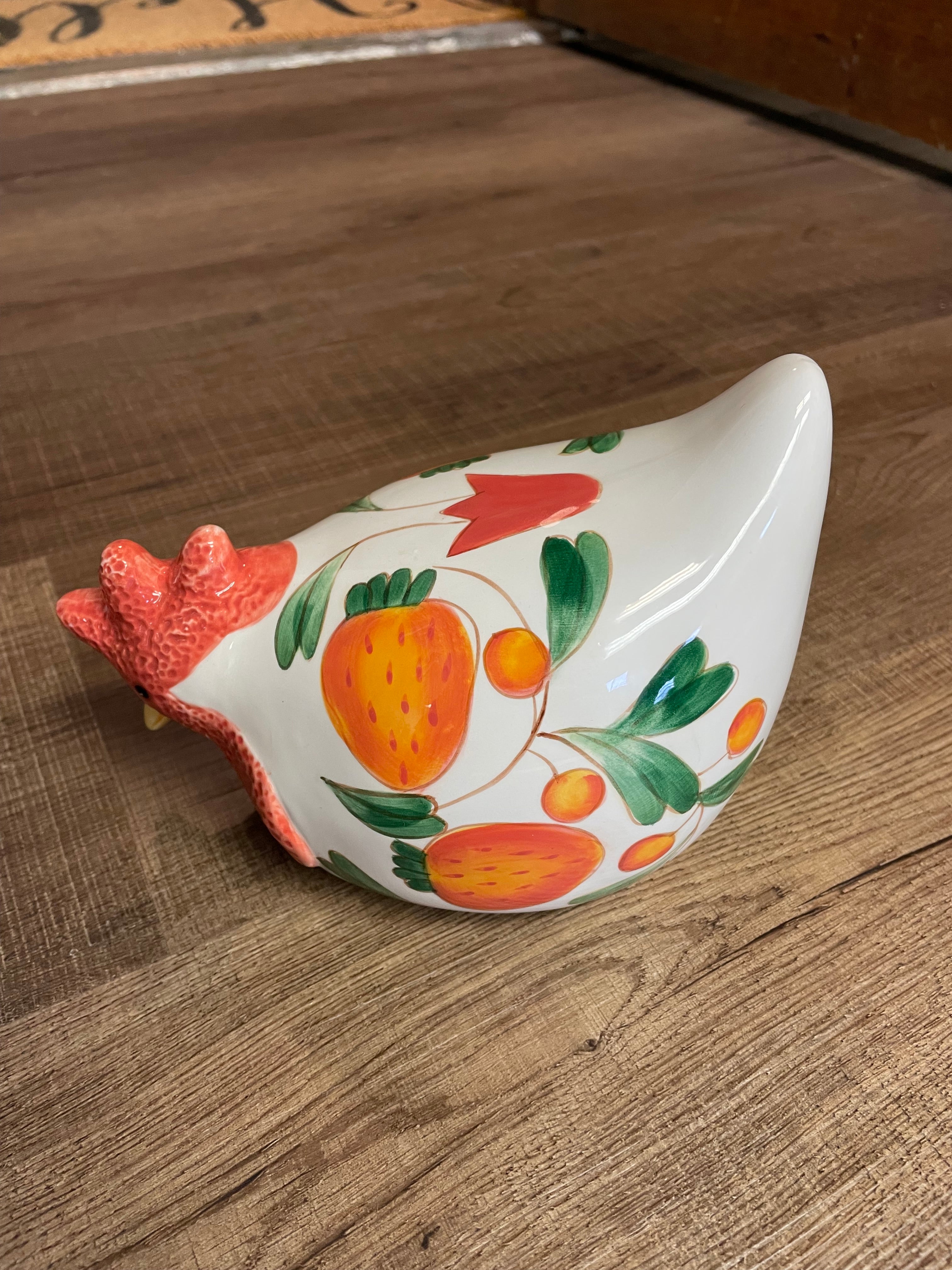 Vintage CBK LTD 1999 Ceramic Hand Painted Chicken