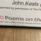 100 Poems on the Underground John Keats Framed Reprint
