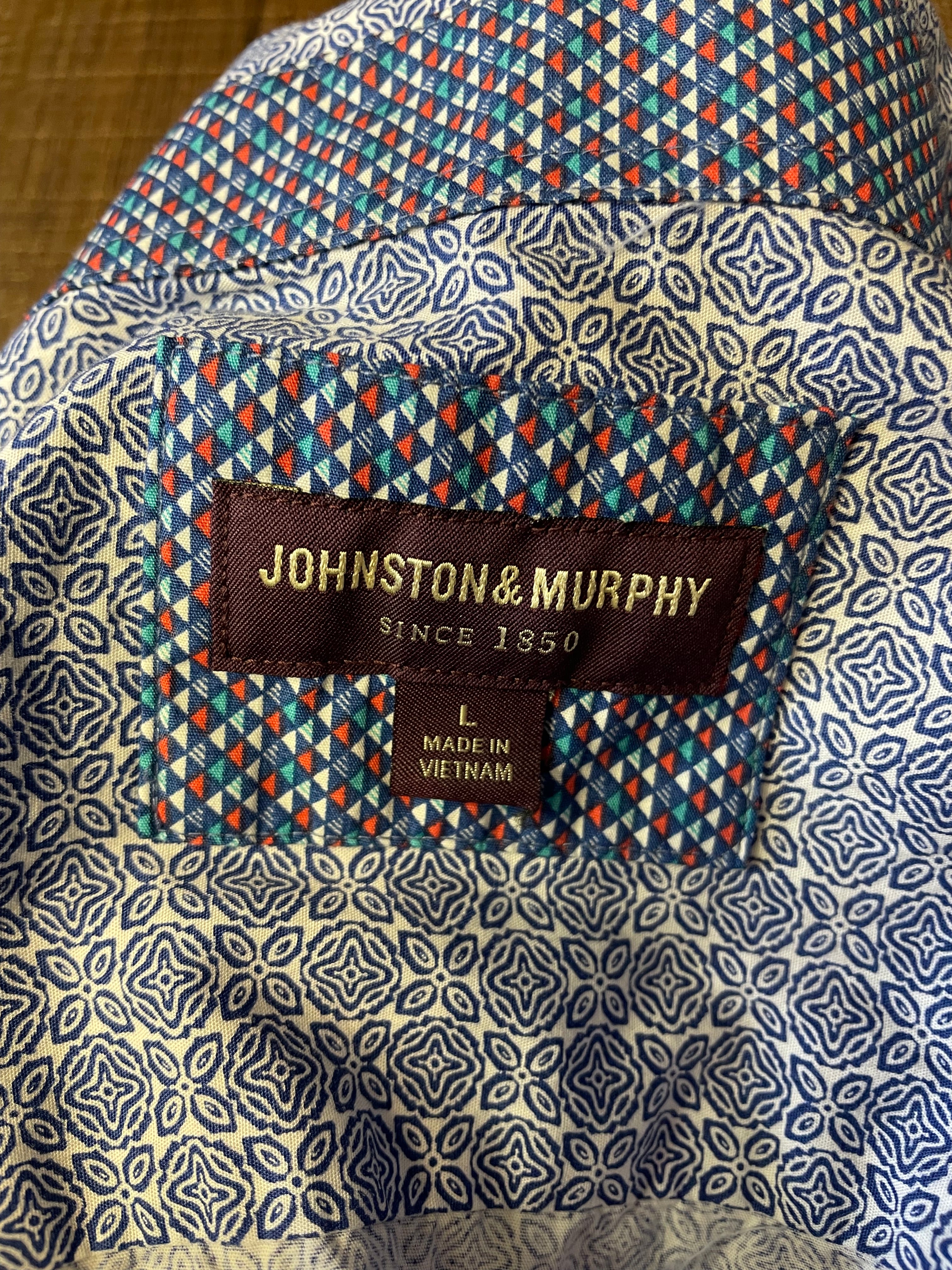 Johnston & Murphy Men's Short Sleeved Button Down (L)