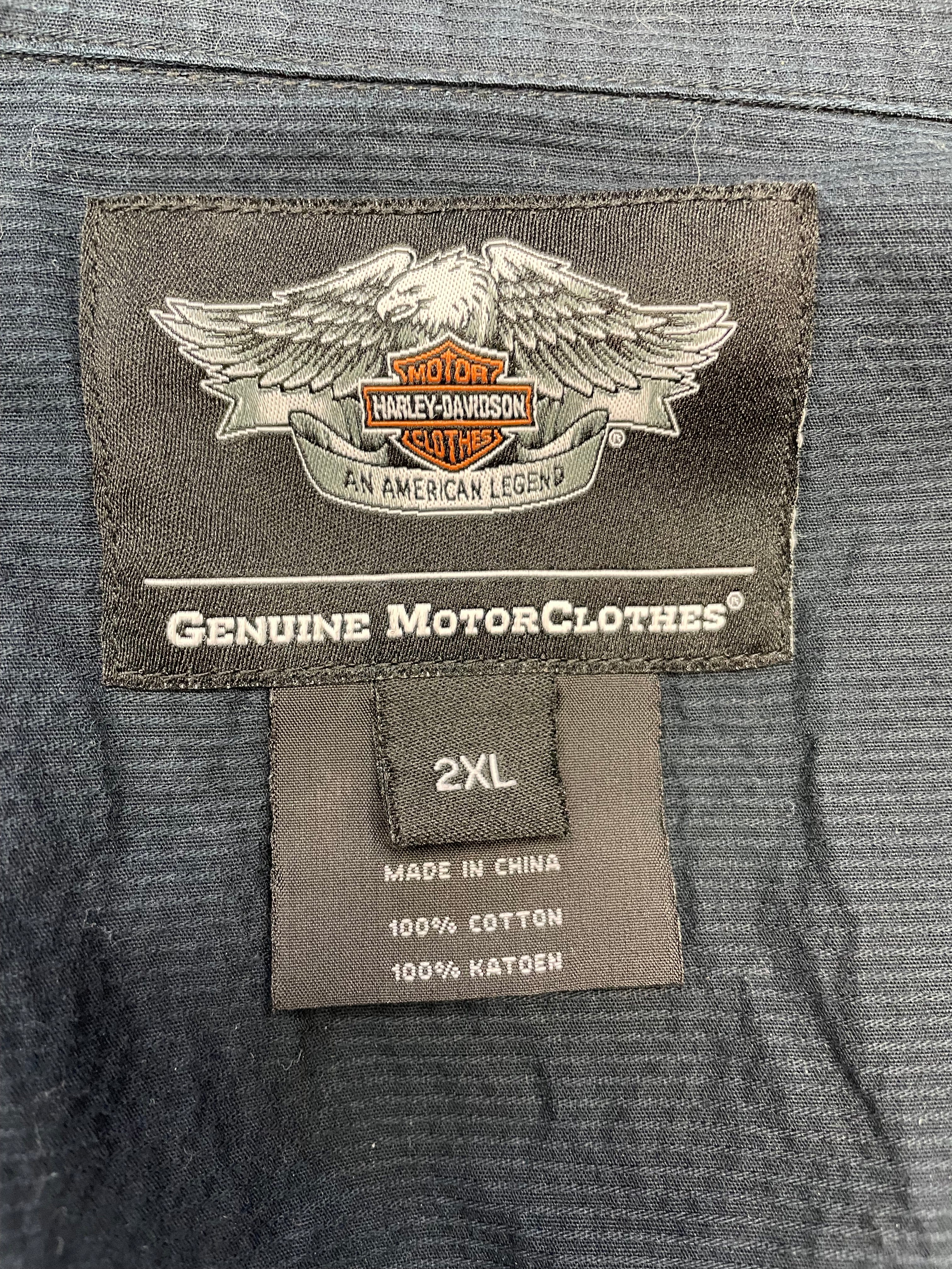 Harley Davidson Men's Short Sleeved Button Down (2XL)