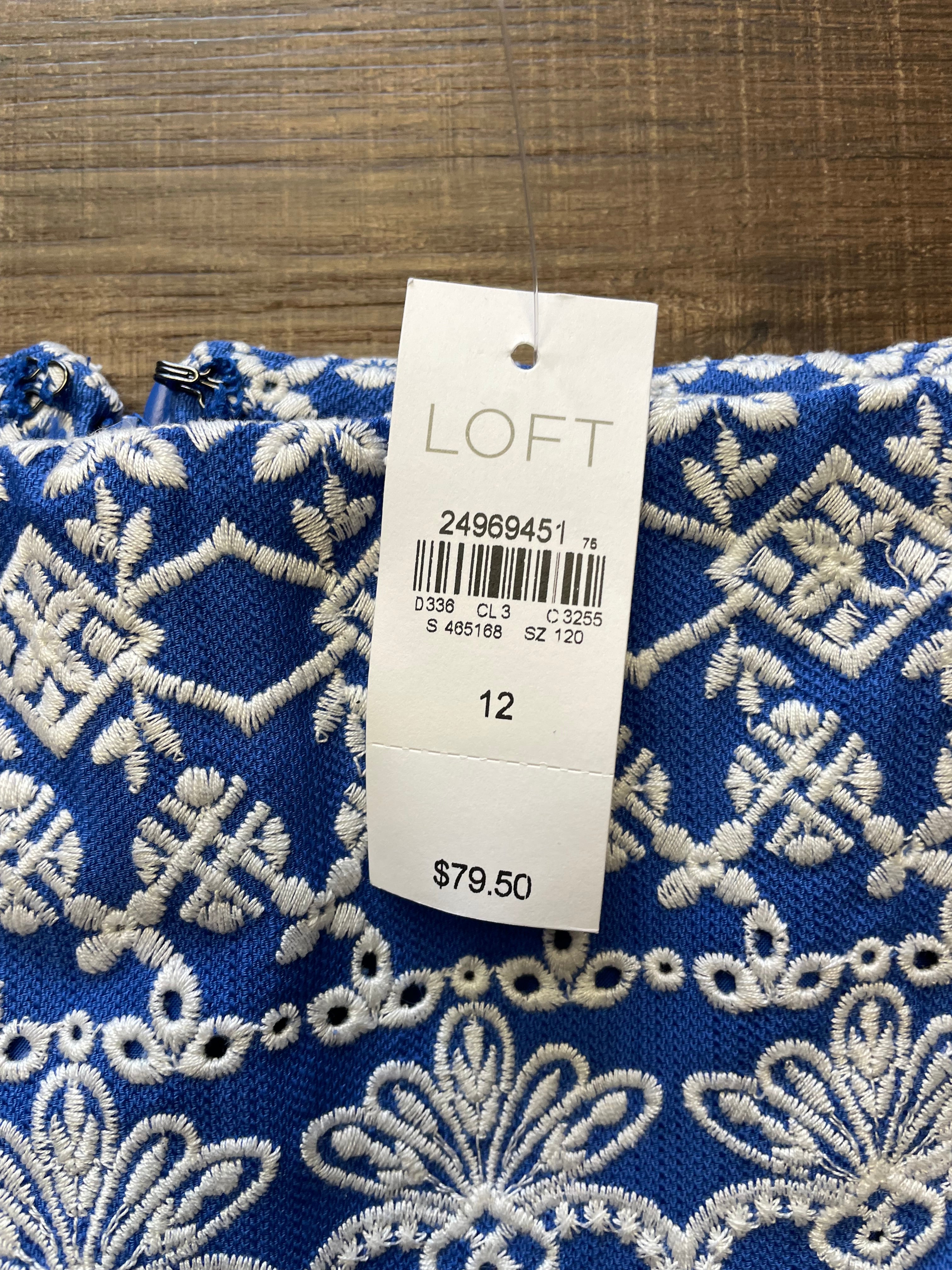 Loft NWT Embroidered Skirt with Scalloped Hem (12)