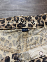 American Eagle Stretch Leopard Print Women's Bermuda Jean Shorts (6) - BinxBerry Consignment