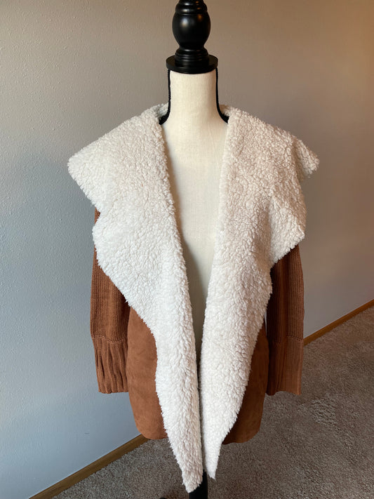 Alison Andrews Faux Suede Sweater Jacket (S)