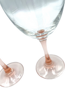 Luminarc Wine Glass Rose Pink Blush Stem (set of 2)