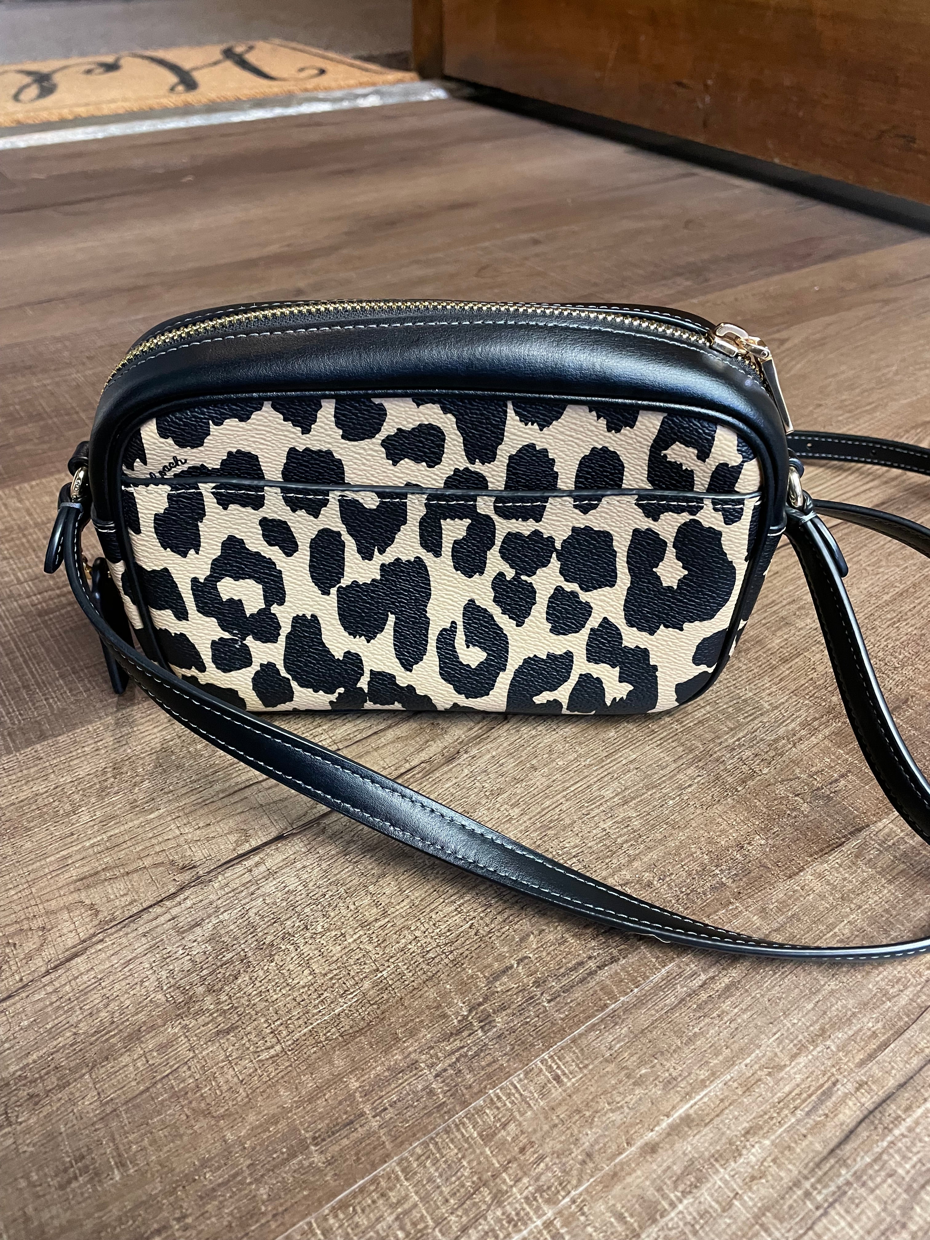 Coach Outlet Mini Jamie Camera Bag With Leopard Print