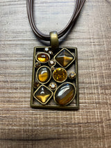 Park Lane Tiger's Eye Necklace & Earring Set