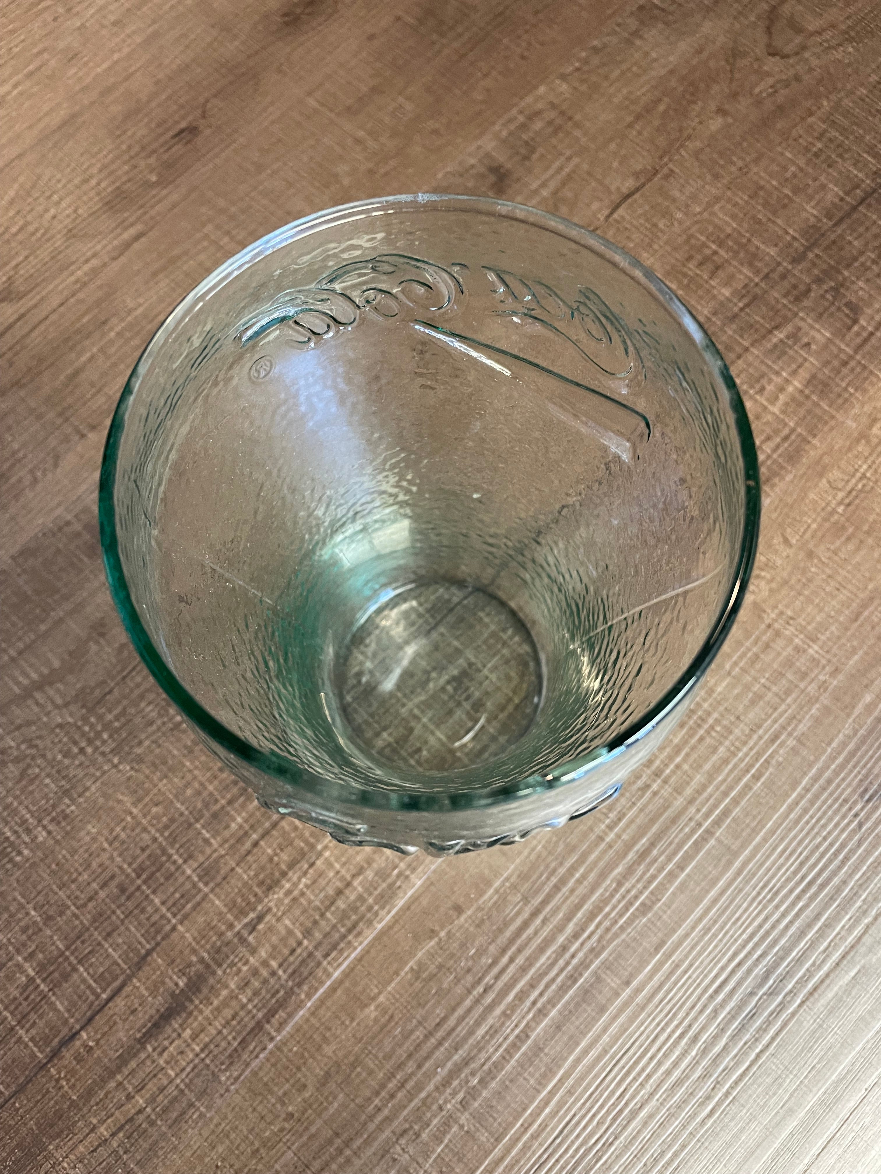 Coca-Cola Vintage Hammered Glass 7" Tumbler