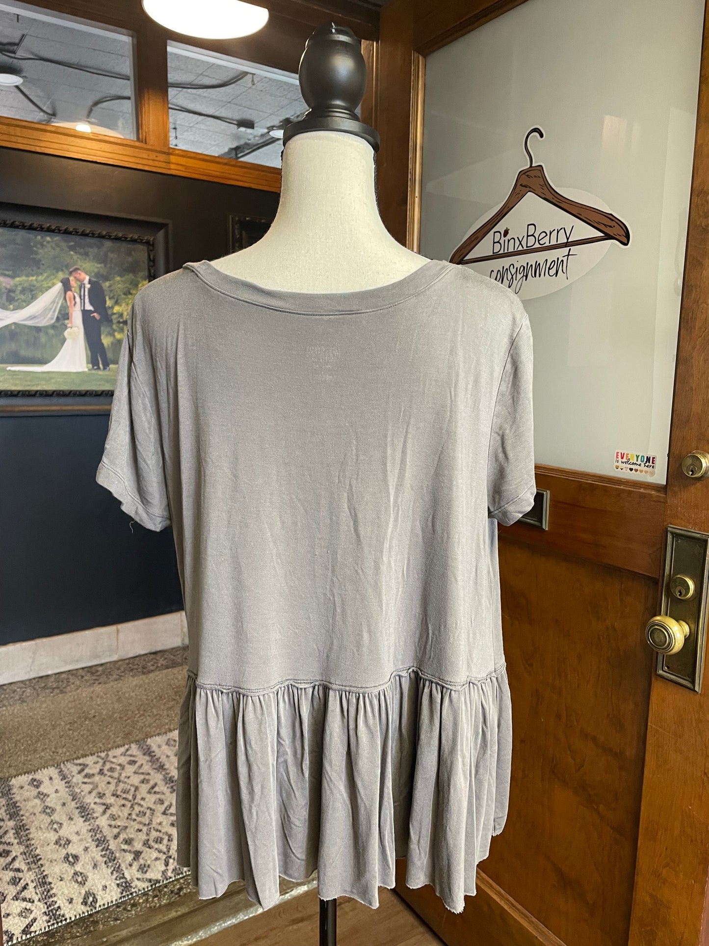 Mossimo Supply Co Ruffle Hem Shirt (L)