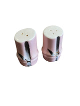 VTG California Pottery Weil Ware 1940s Bambu Pink Salt & Pepper Shakers