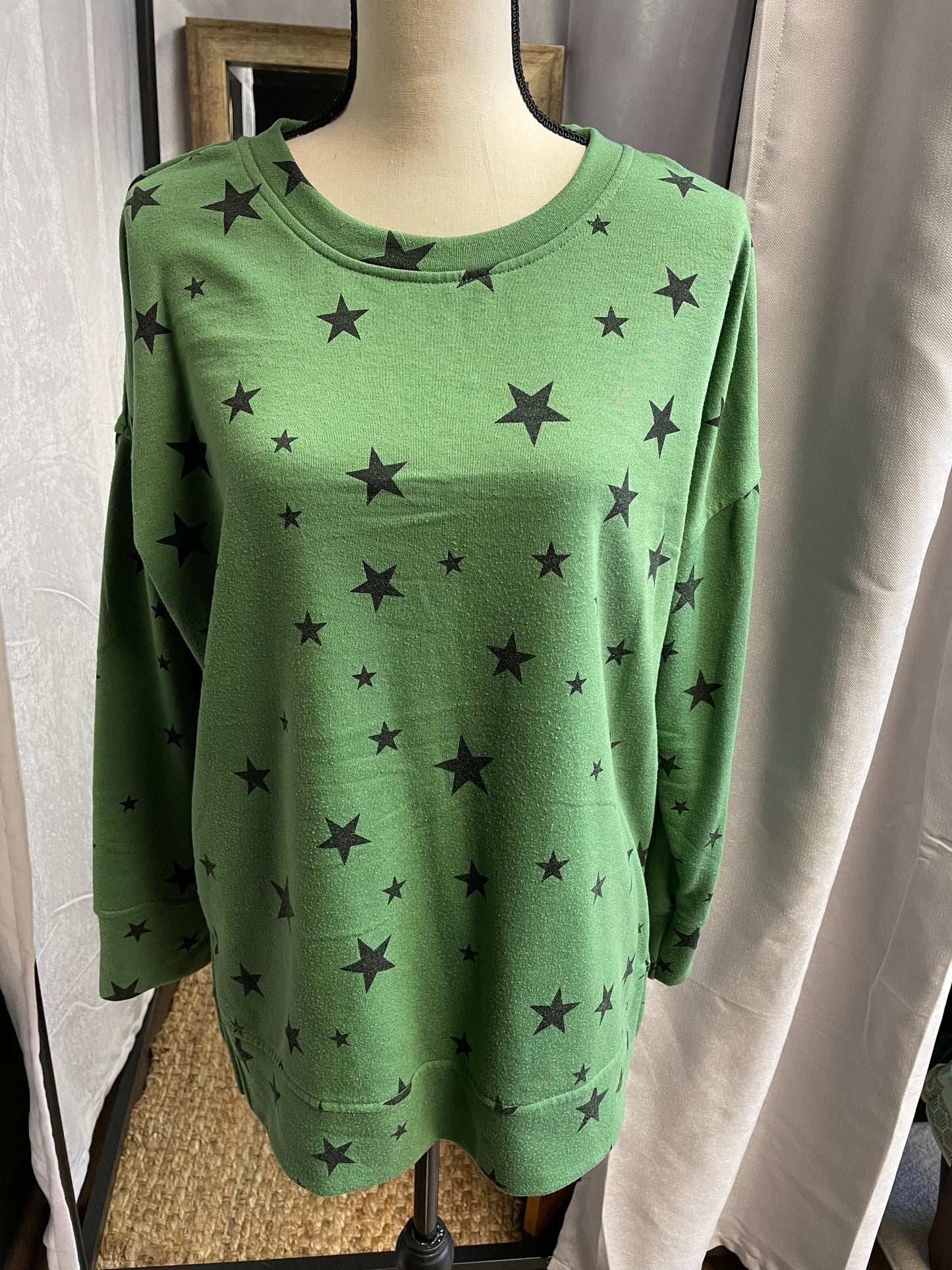 Star Print Sweatshirt (L)
