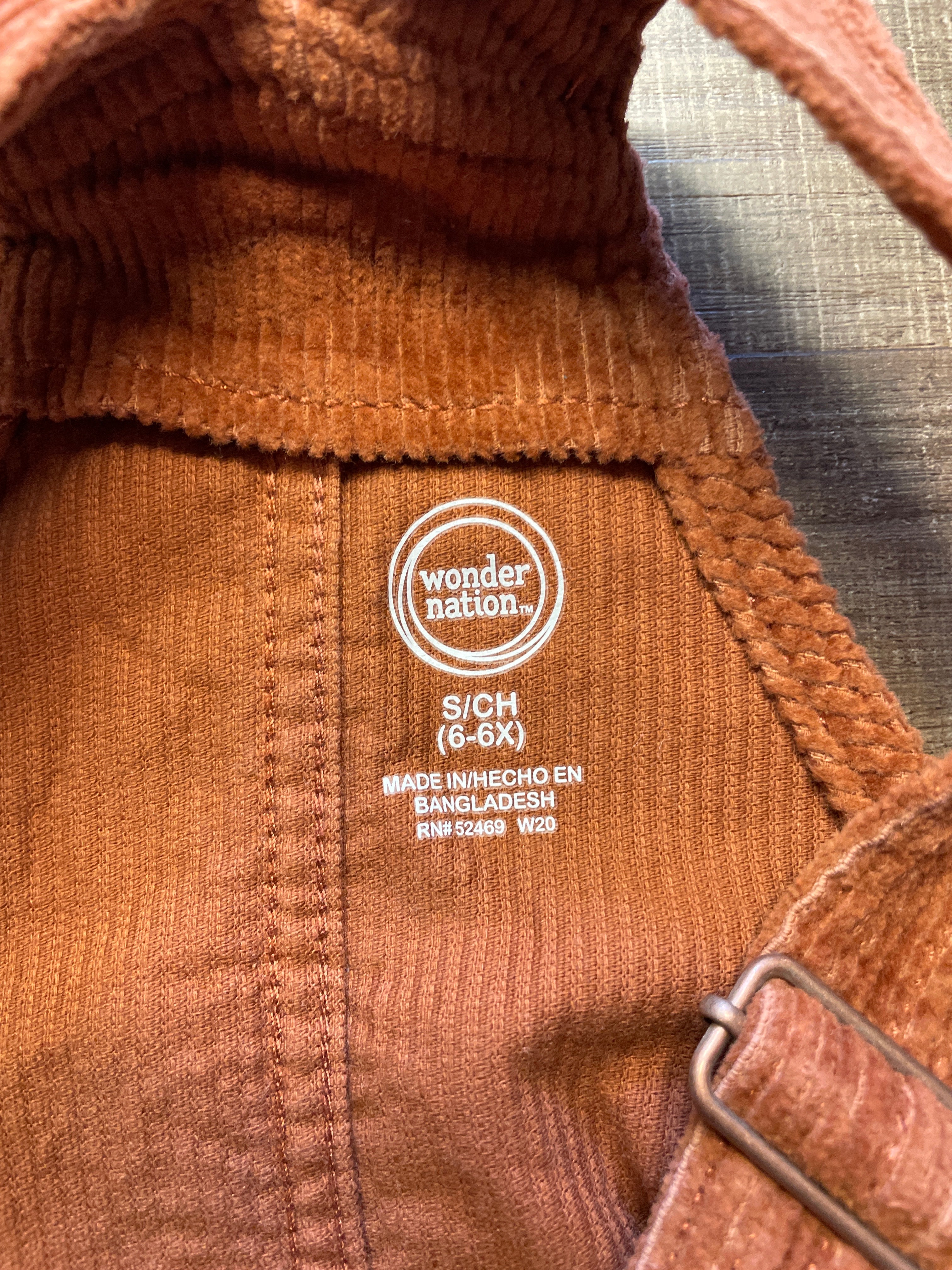 Wonder Nation Corduroy Jumper (6/6X)