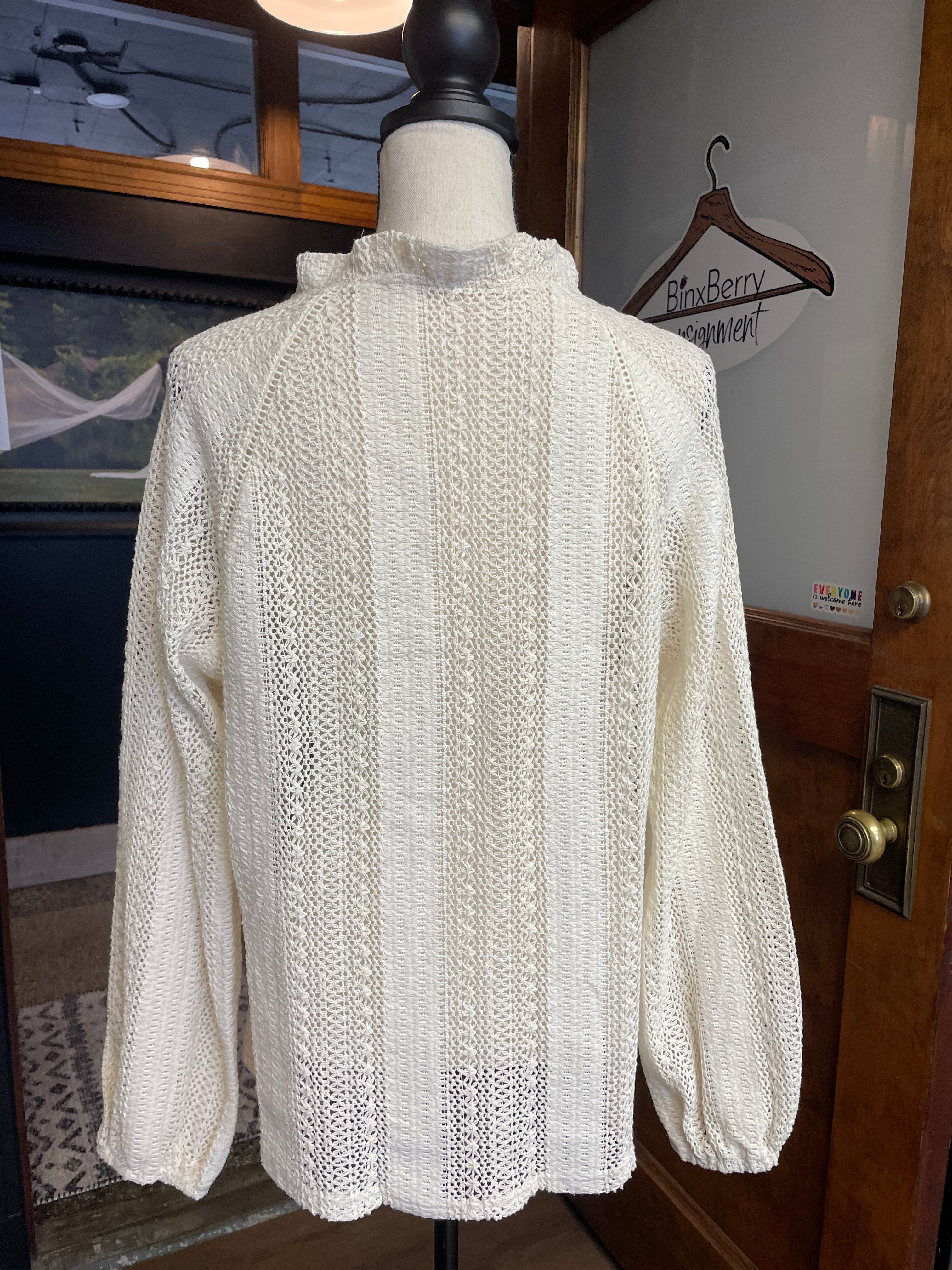 Women's Button-Down Sweater Top (XL)