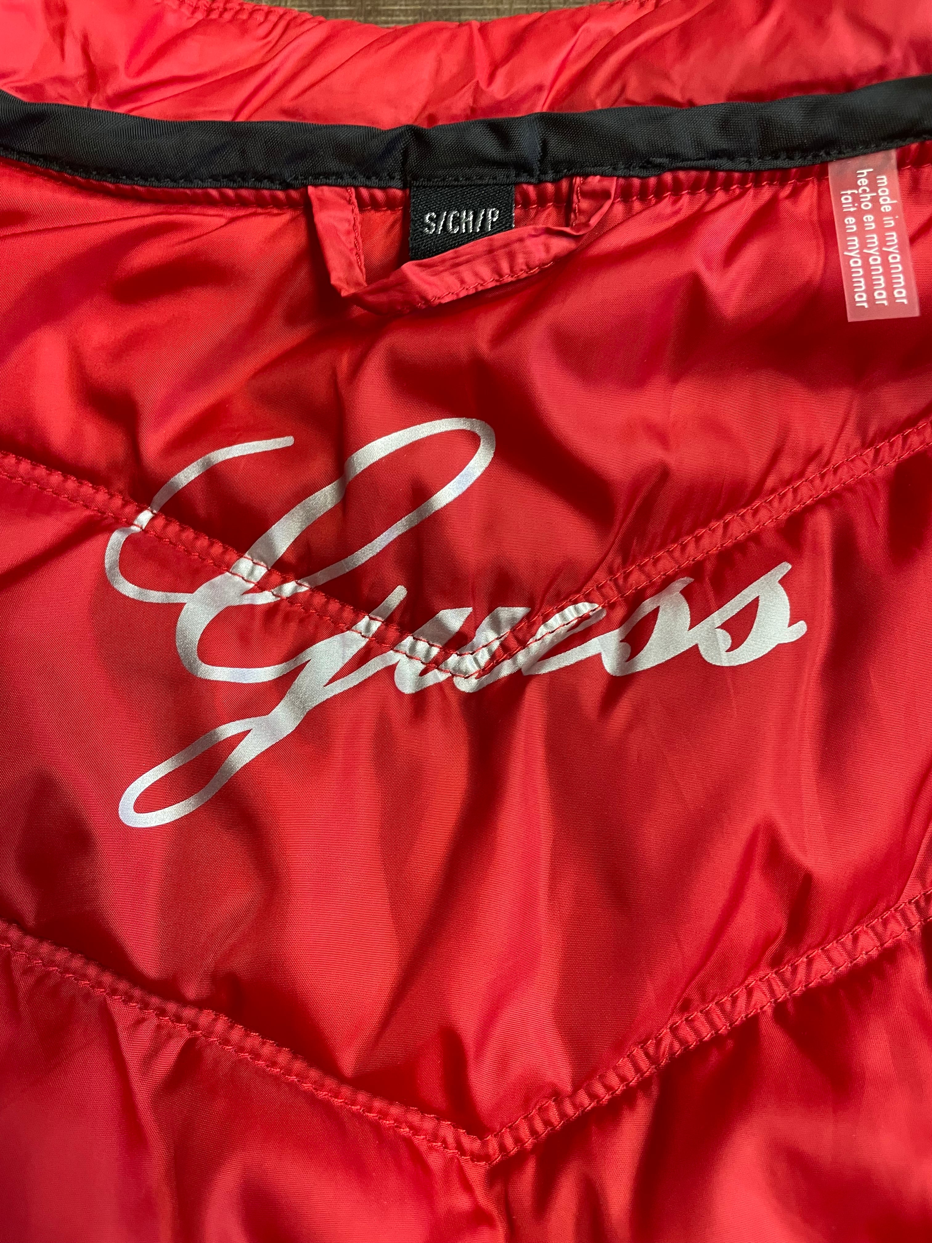 Guess Lightweight Red Puffer Coat (S)