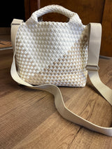 Neoprene Woven Handbag and Wristlet Set