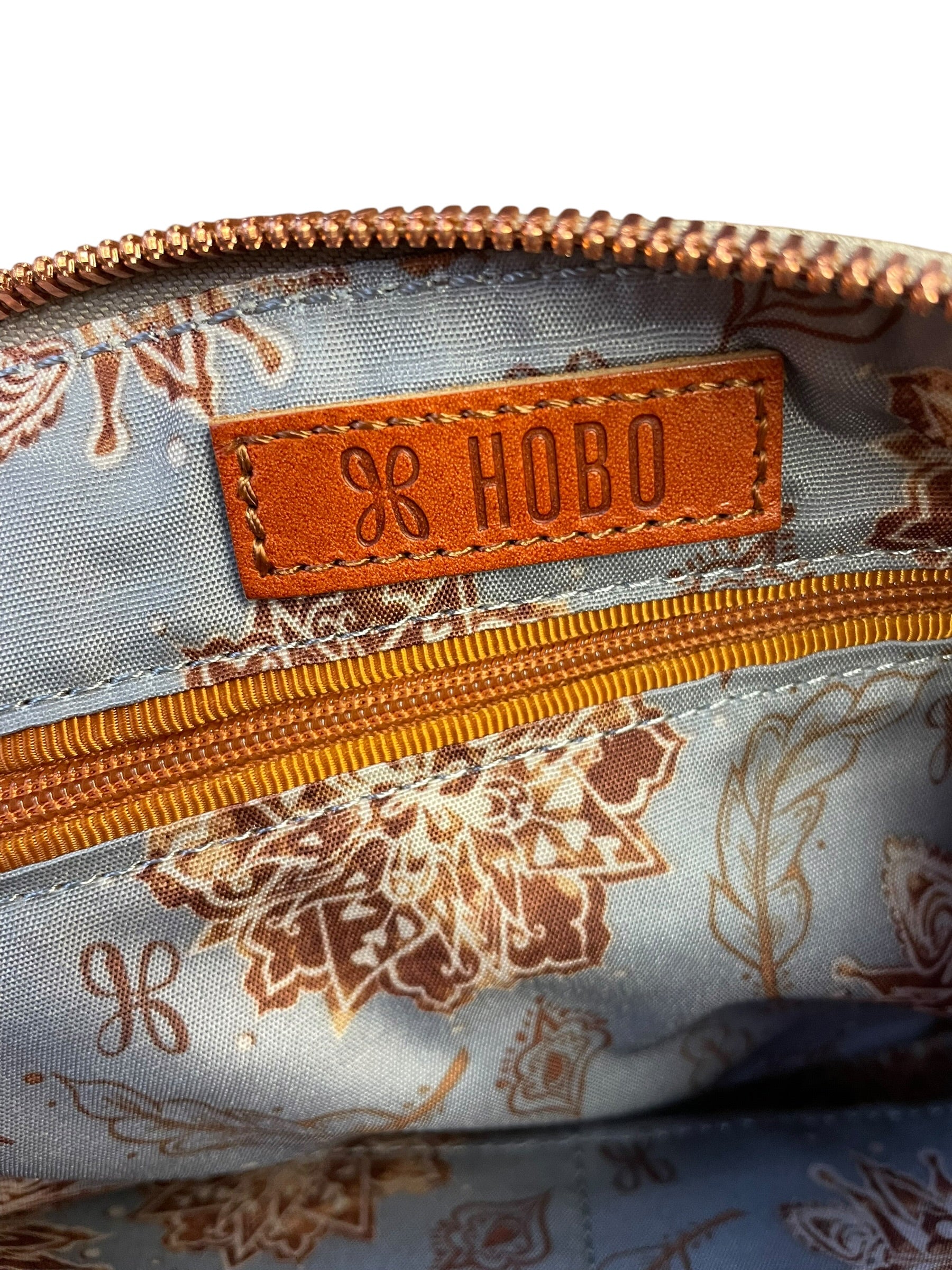 Hobo Sable Wristlet Clutch Rose Gold Studded