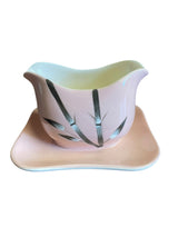 VTG California Pottery Weil Ware 1940s Bambu Pink Gravy Boat