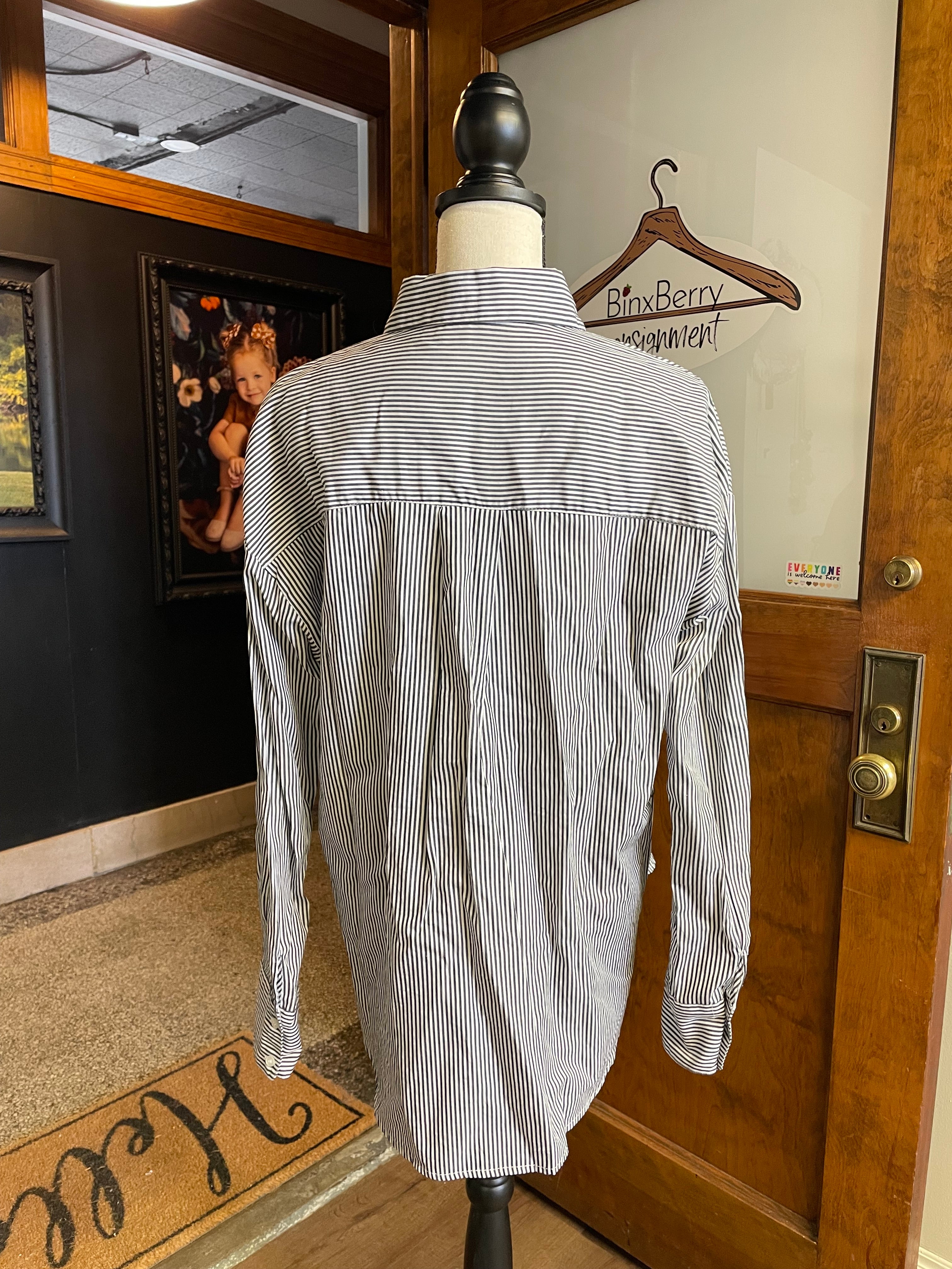 Active USA Women's Pinstripe Blouse (L)