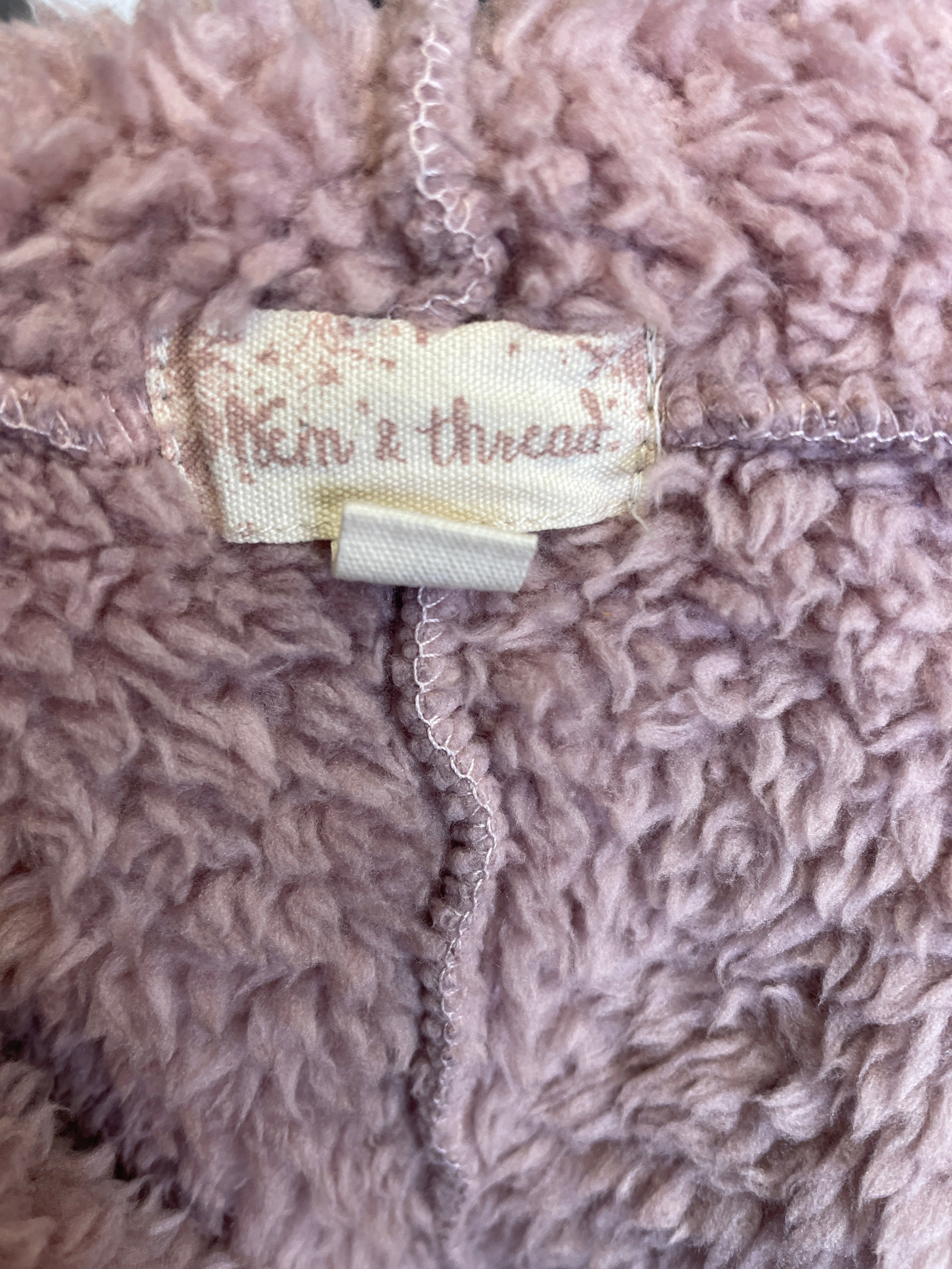 Hem & Thread Sherpa Cardigan Hoodie (OS)