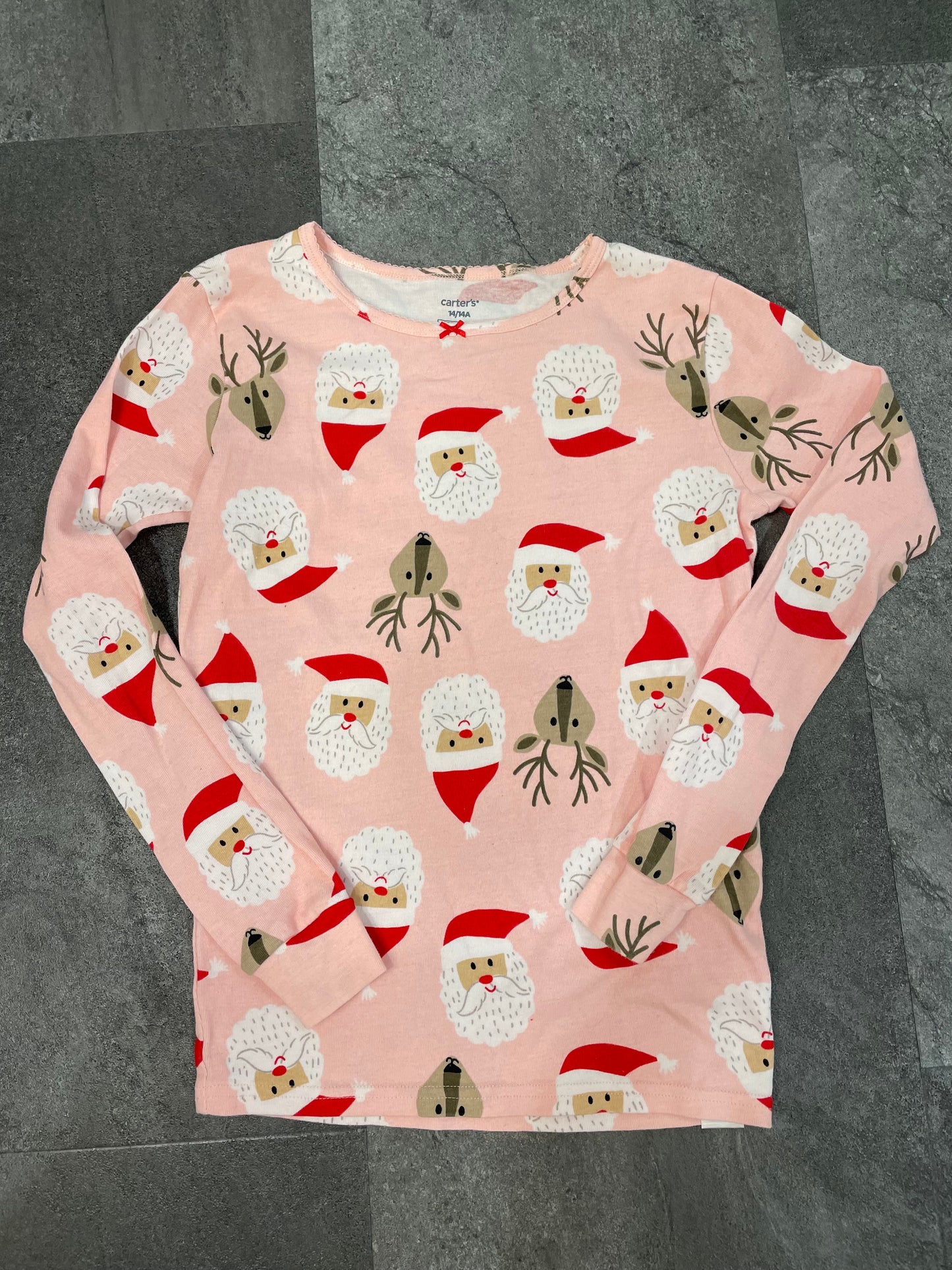 Carter's Pink Santa PJ Set (14)