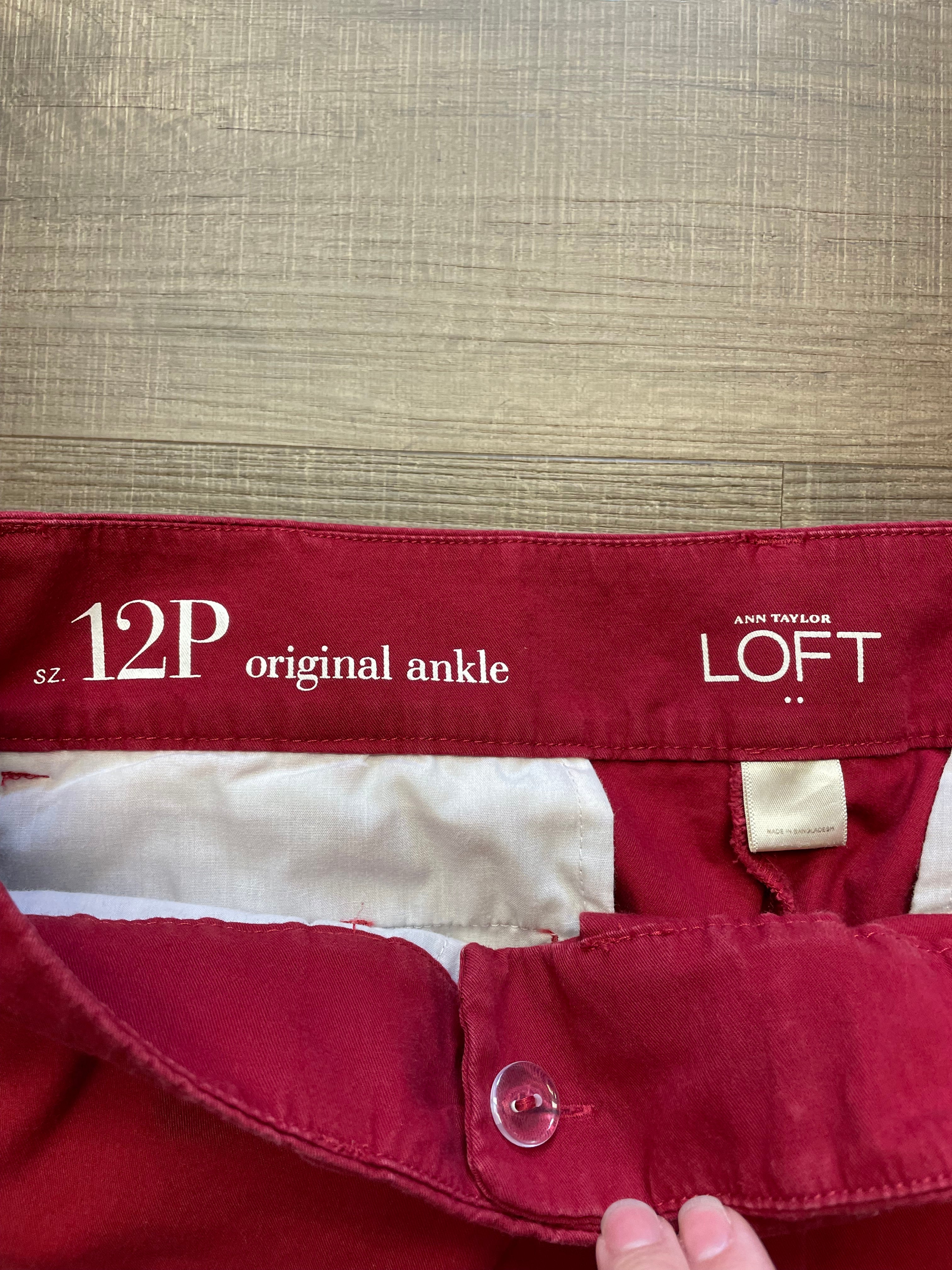 Loft Original Ankle Red Slacks (12P)
