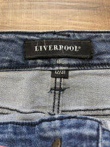 Liverpool Frayed Hem Jean Skirt (12)