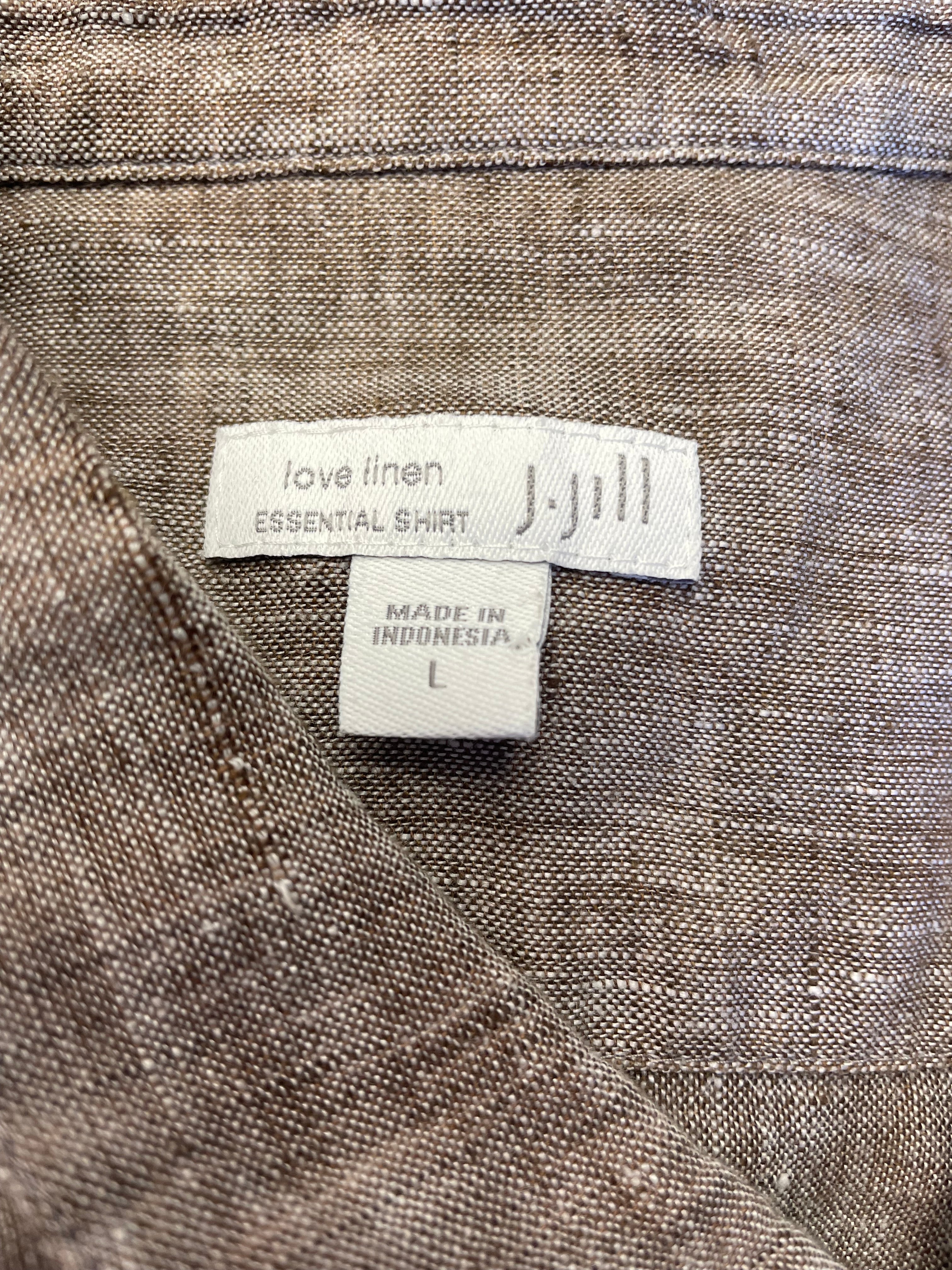J. Jill Love Linen Essential Shirt Women's Blouse (L) - BinxBerry Consignment