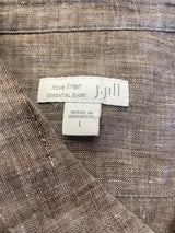 J. Jill Love Linen Essential Shirt Women's Blouse (L) - BinxBerry Consignment