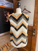 Est 1946 Faux Fur Chevron Print Women's Vest (S)