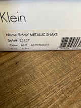 Calvin Klein Emmy Metallic Snake Heels (9.5)