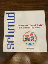 The Schmid Collection Raggedy Ann & Andy Mother's Day 1976 Collectible Plate