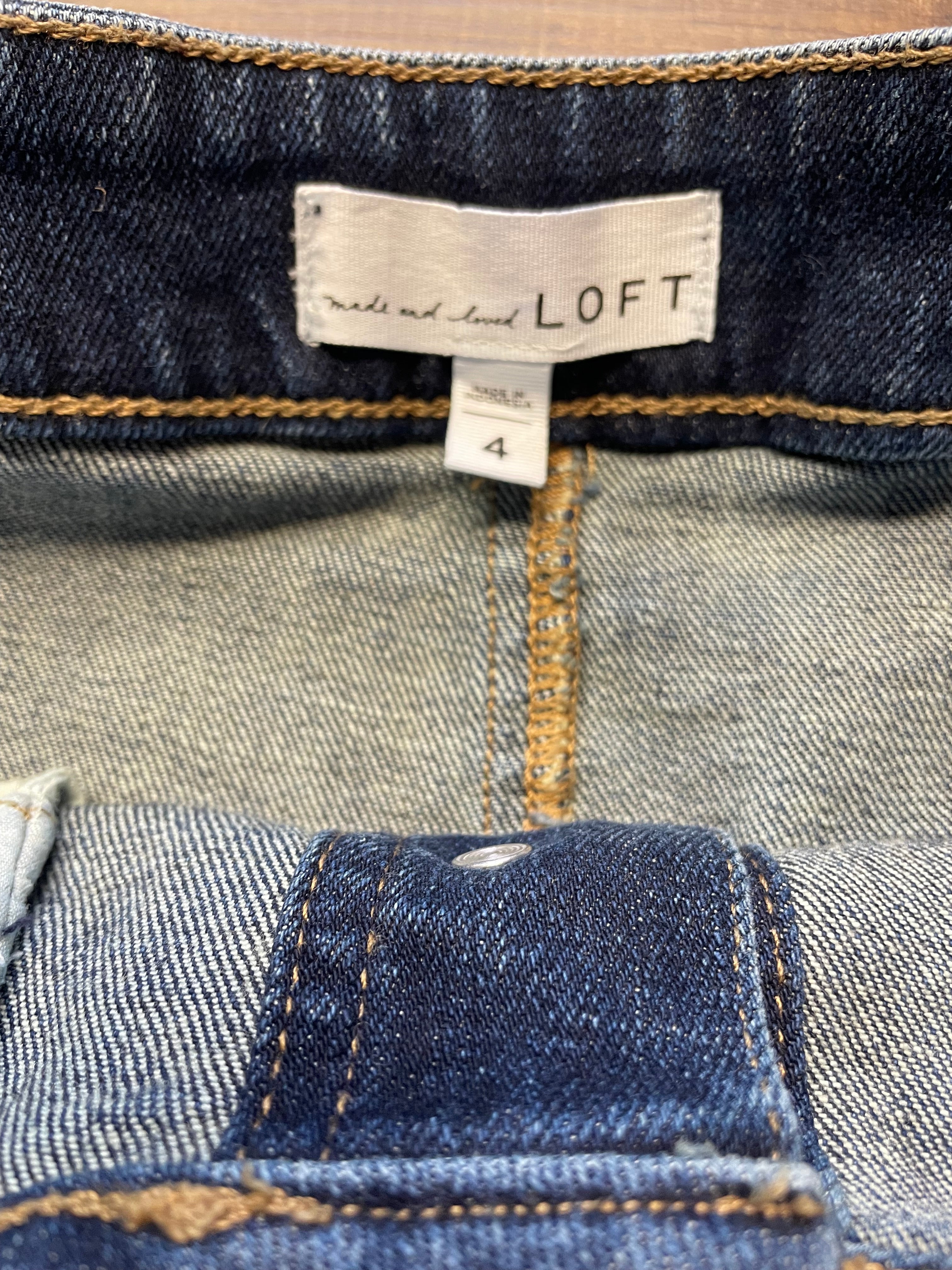 Loft Denim Button Down Skirt (4) - BinxBerry Consignment