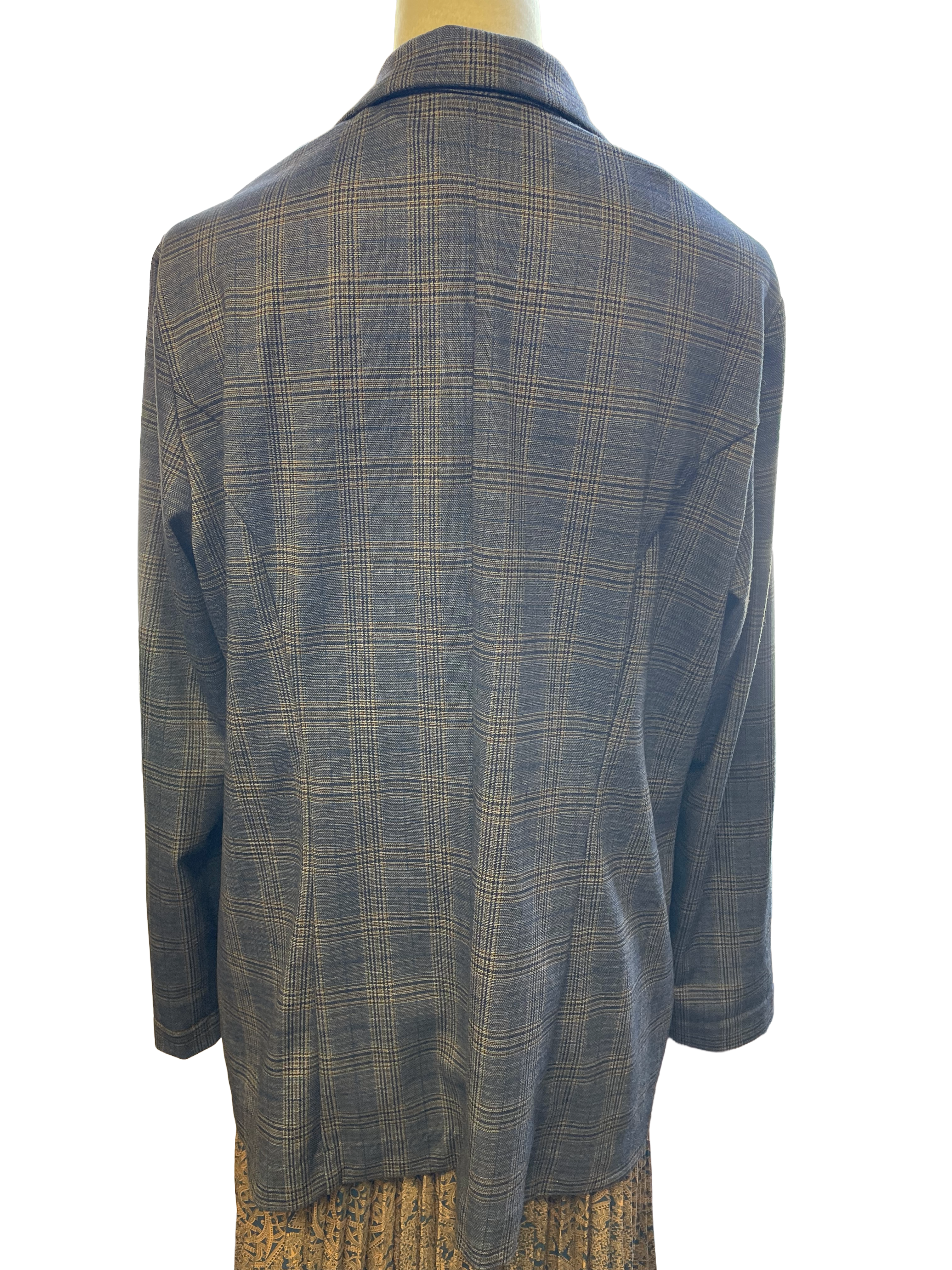 Liverpool Los Angeles Women's Blue Plaid Blazer (L)
