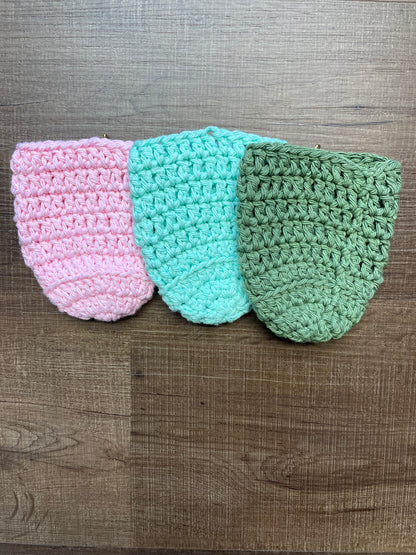 Pink Crochet Coffee Koozie