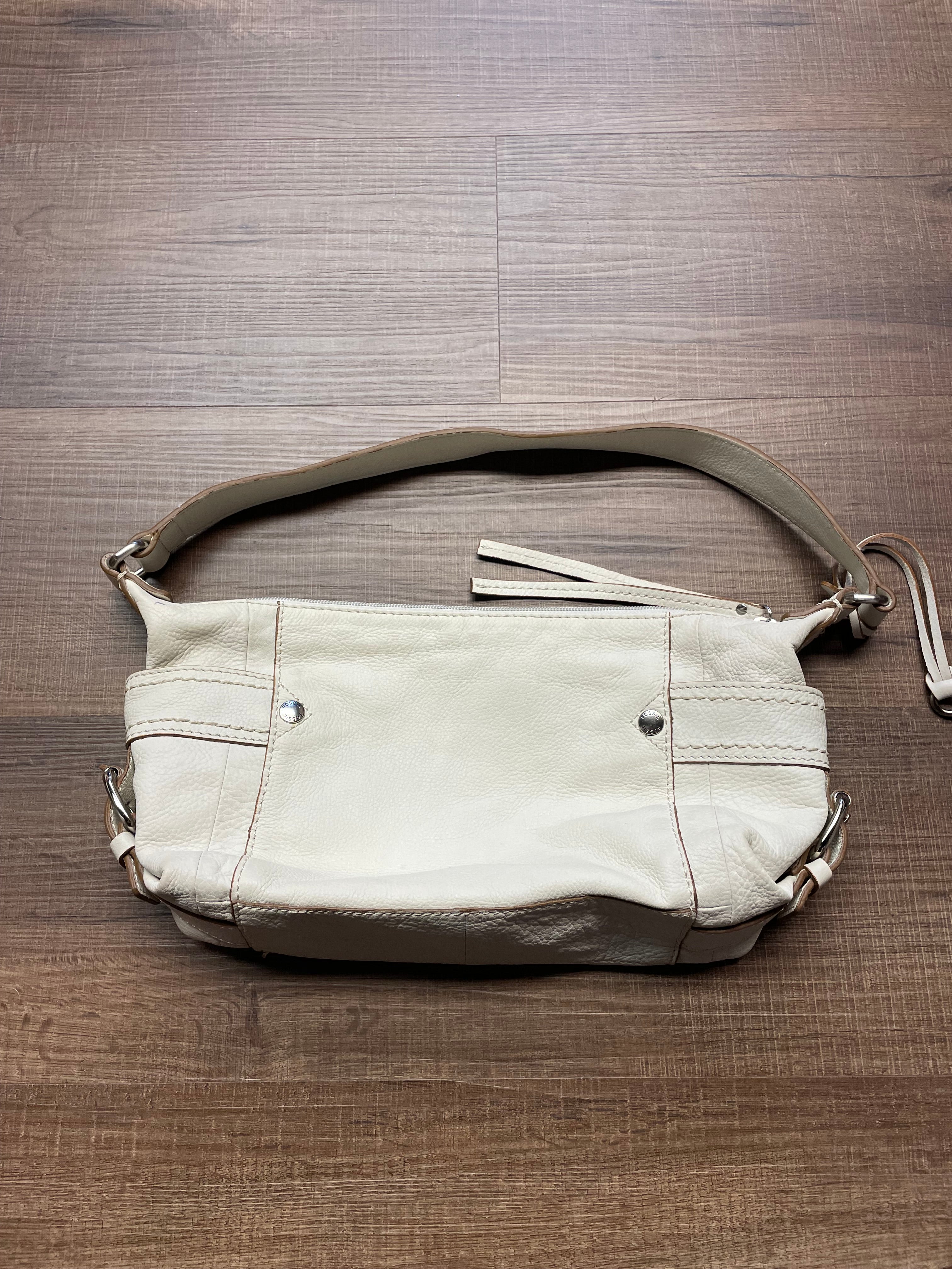 Fossil Cream Leather Handbag #75082